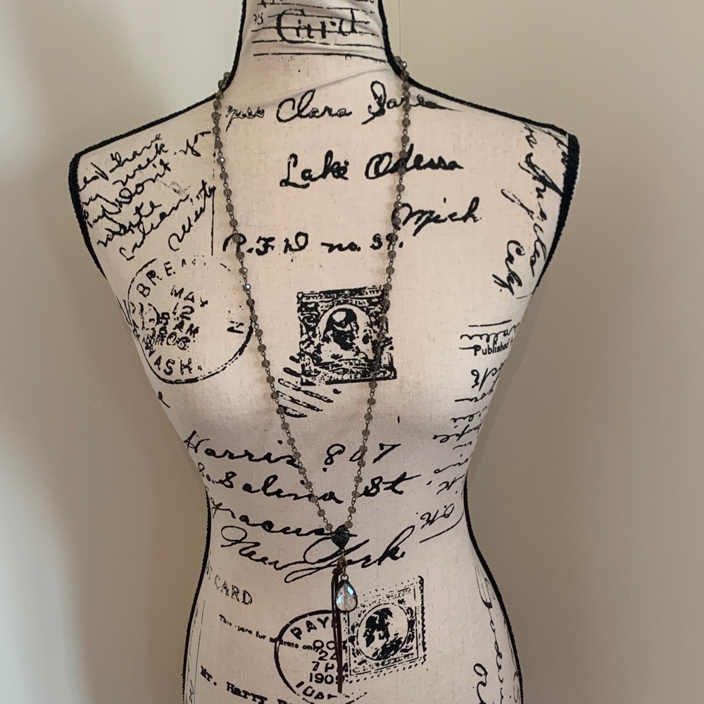 Inspire Designs Necklace with Crystal Teardrop Pendant